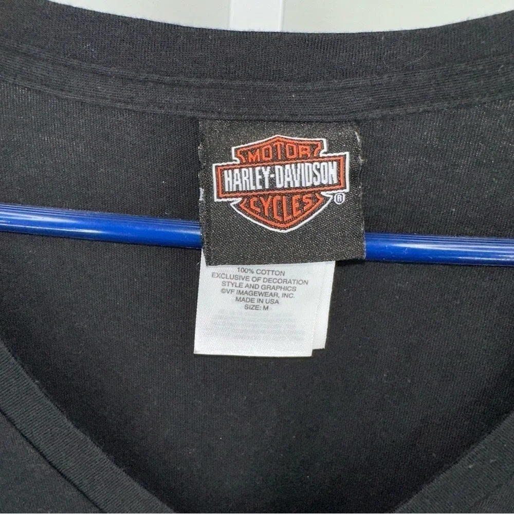 Harley Davidson Women’s Black Long Sleeve Shirt Worth Kansas City Size M - Picture 3 of 7